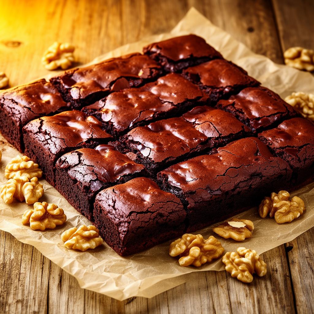 Rich fudgy chocolate brownies stacked on a plate